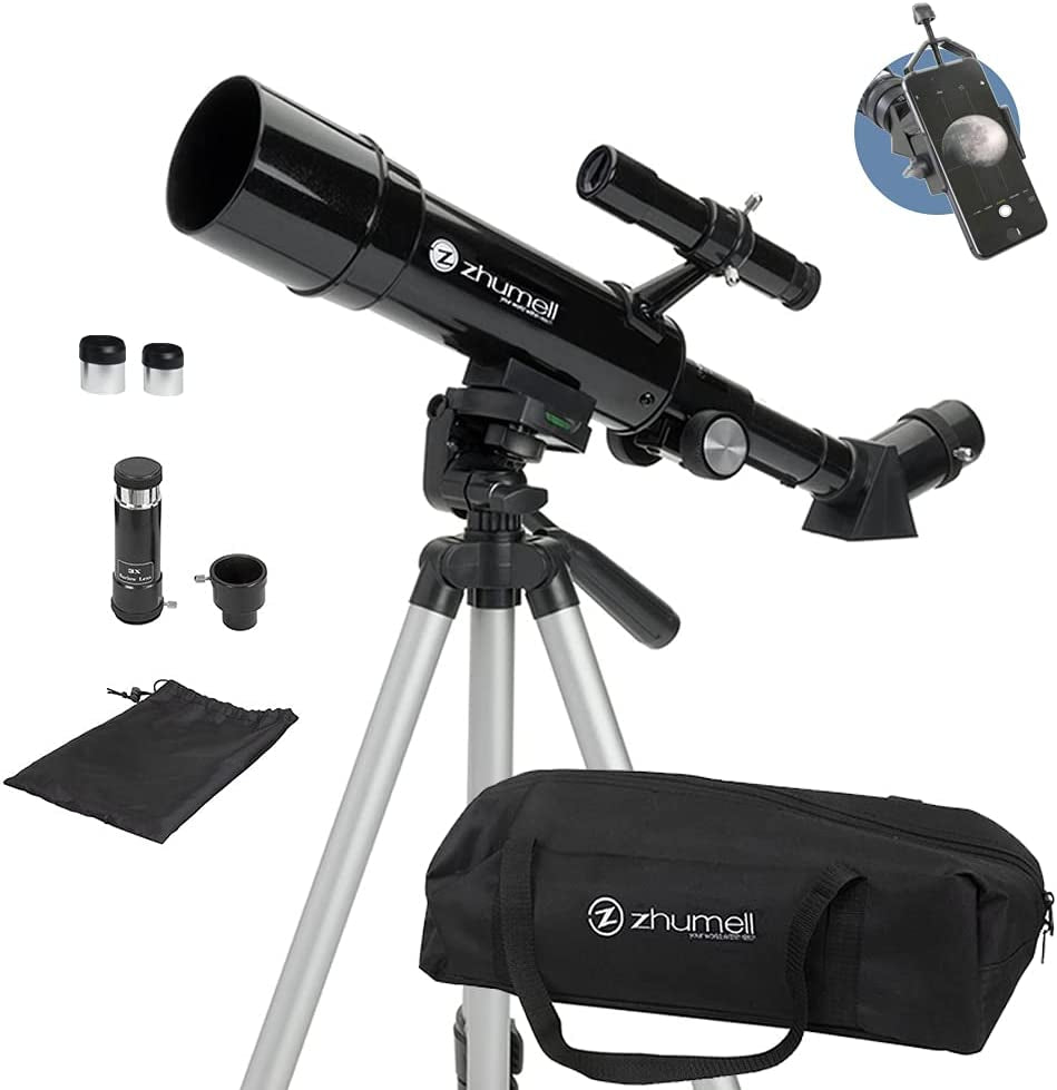 Zhumell - 60Mm Portable Refractor Telescope - Coated Glass Optics - Ideal Telescope for Beginners - Digiscoping Smartphone Adapter