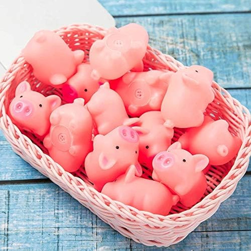 25Pcs/Lot New Cute 5Cm/2Inch Dog Toys Pink Screaming Rubber Pig Pet Toys Squeak Squeaker Chew Gift Home Decorations