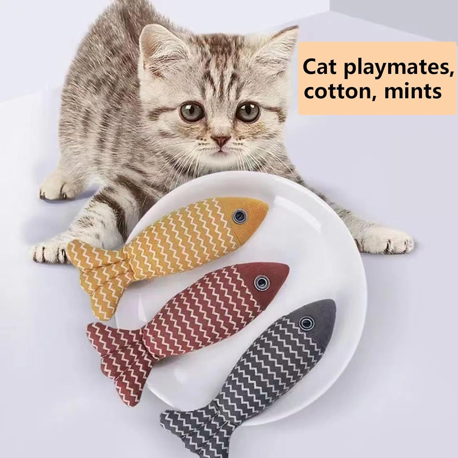 3Pcs Cat Toys Cat Pillows,Cat Catnip Toy for Indoor Cats,Soft Cat Catnip Toys Pillow,Cat Toys for Bored Indoor Adult Cats,Cat Toys Self Play (Multicolour)