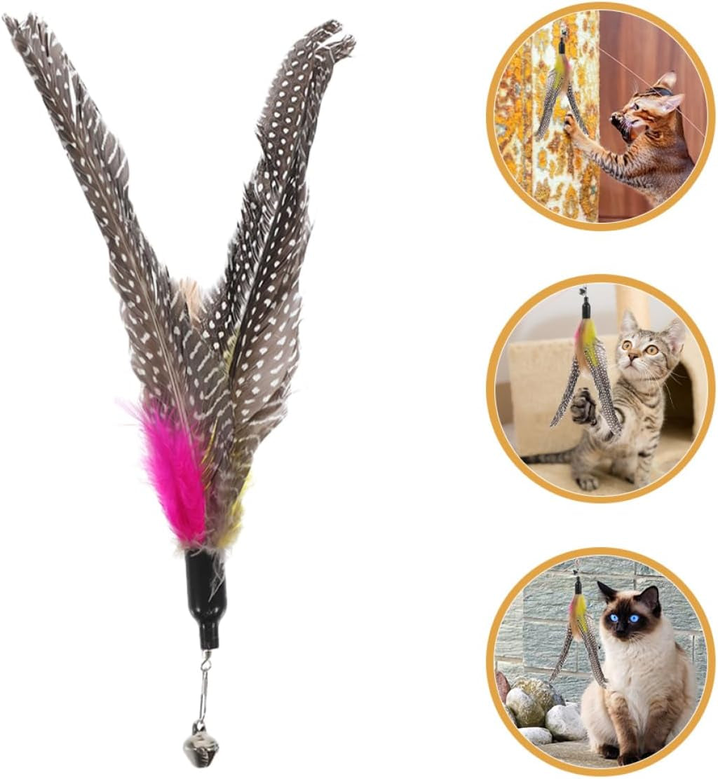 3Pcs Cat Toys Kitten Toys Cat Toys Cat Teasing Stick Replacements Replacement Cats Wand Toy Cat Toy for Indoor Cats Pet Supplies Reed Chicken