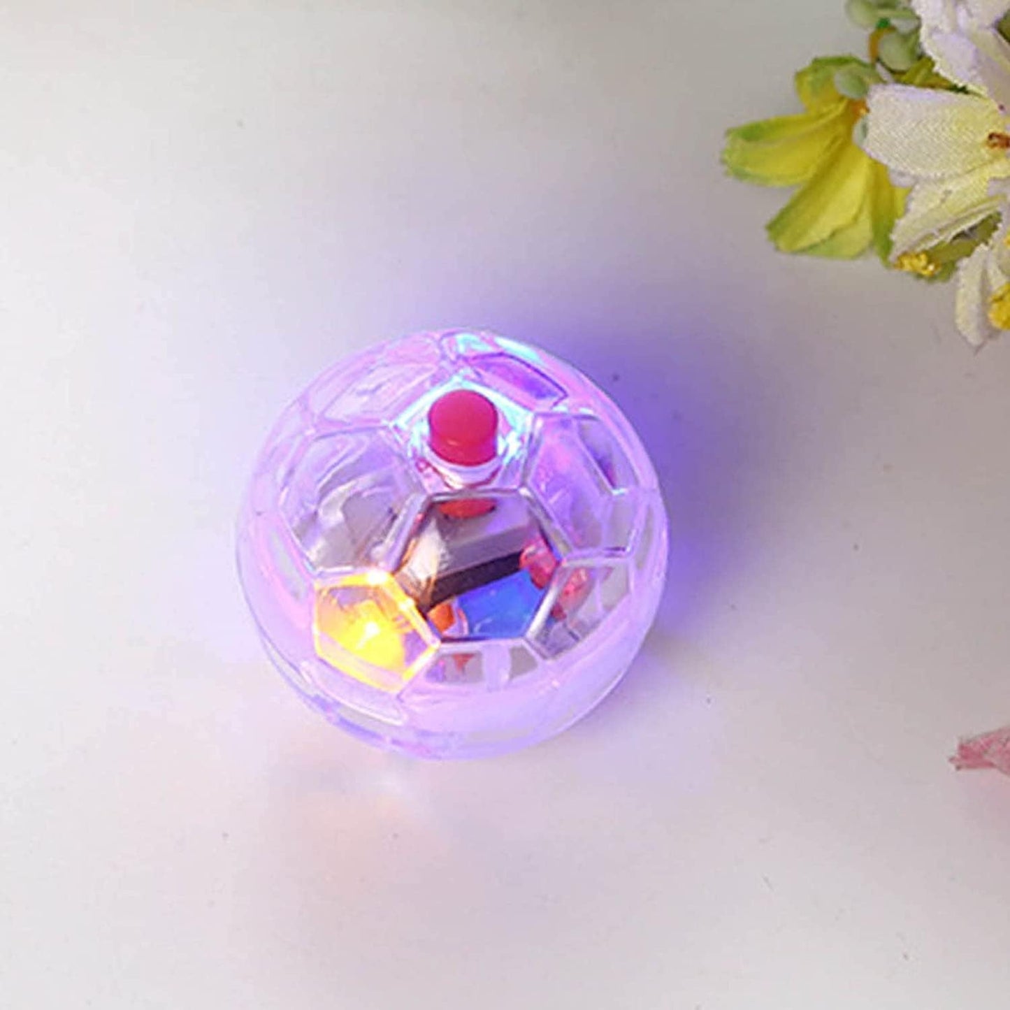 1.38 X 1.5 Inchestransparent Light up Cat Balls Motion Activated Interactive Cat Toy for Animal Dog Running Activity Indoor Supplies Small LED Glowing Pet Balls Ghost Hunting Light up Cat Ball Toy