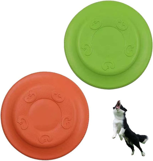 2 Pack Dog Flying Disc,Dog Flying Disc Indestructible,Dog Flyer Dog Toy,Outdoor Training and Play Toy for Both Small and Large Dogs