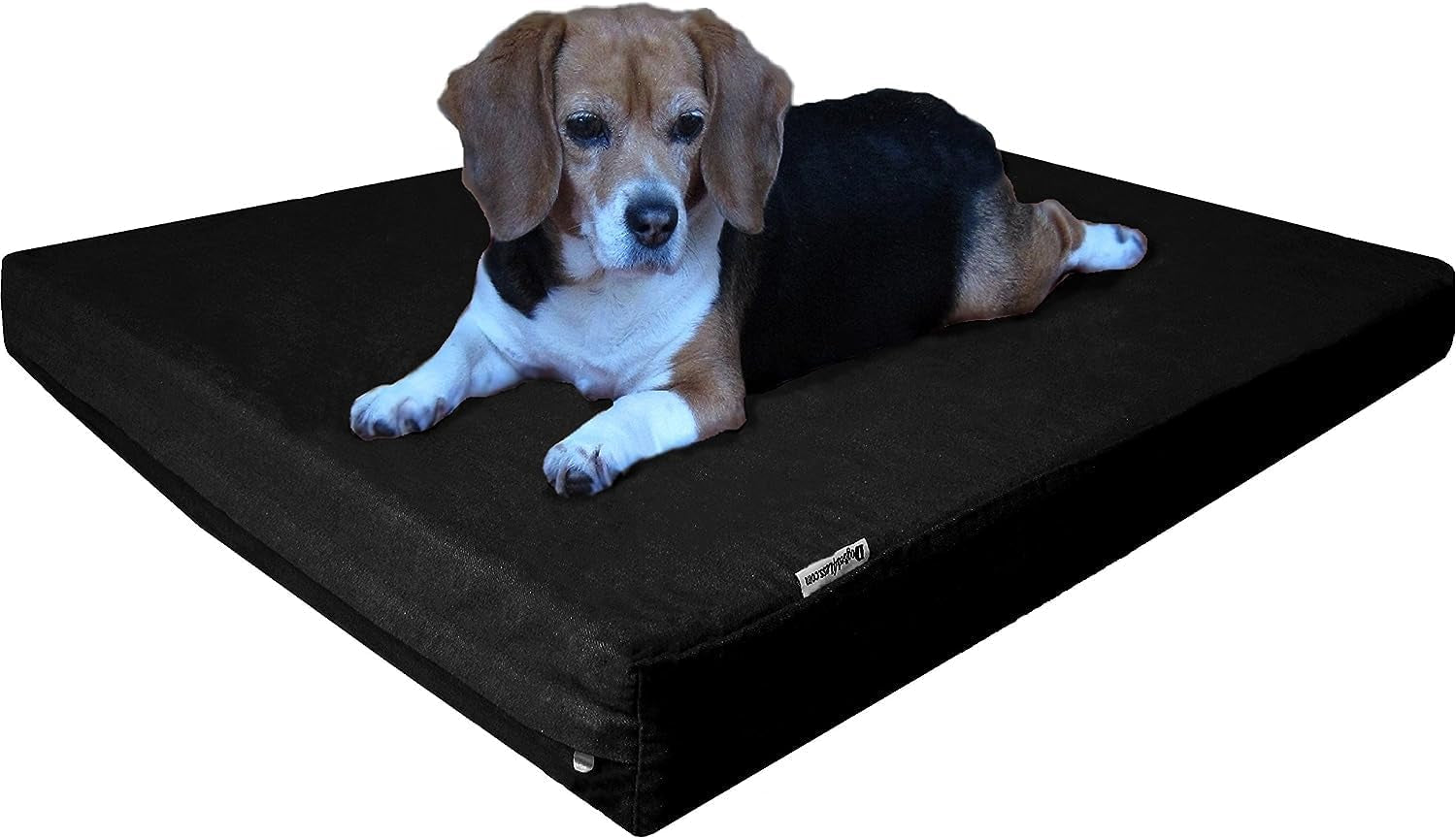 Dogbed4Less Large Orthopedic Gel Infused Memory Foam Dog Bed, Waterproof Liner with Durable Canvas Cover, 41X27X4 Inch, Olive Green (Fit 42X28 Crate)