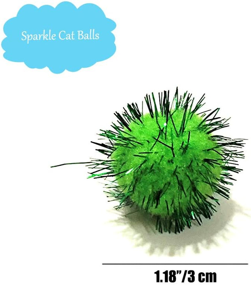 30PCS Cat Sparkle Balls Interactive Cat Balls Assorted Color Cat Balls