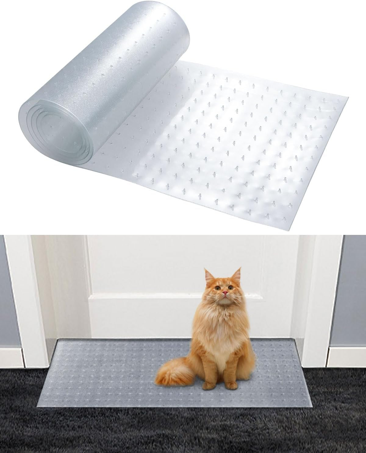 3.3Ft Cat Carpet Protector for Doorway, under Door Carpet Protector Prevent Carpets Rugs from Scratching Tearing at Doorway