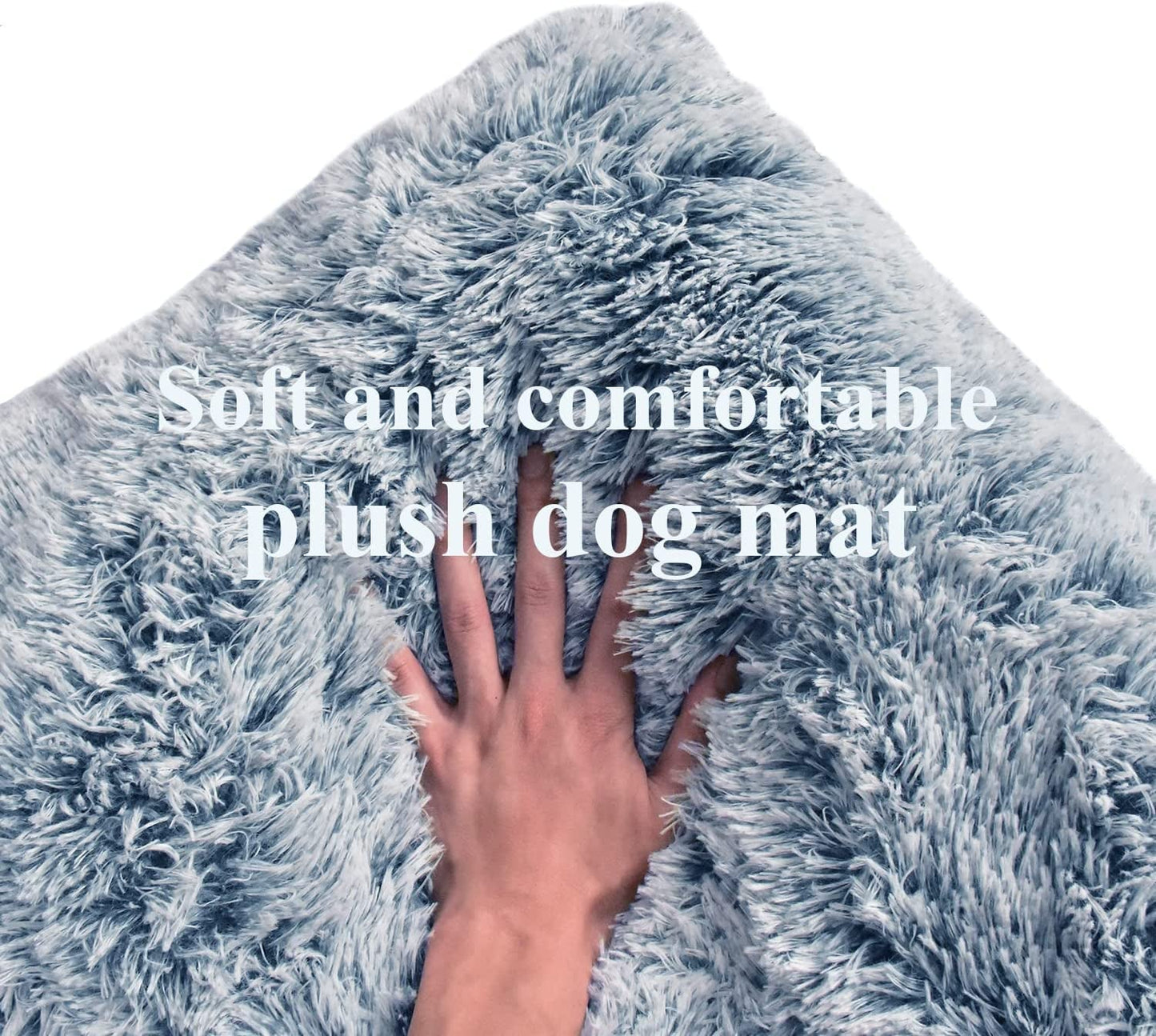 Dog Bed for Medium, Small Dogs Breeds,Soft and Comfortable Dog Bed Mats, Washable Plush Dog Cage Mat,Deluxe Plush Anti-Slip Pet Beds Mats, Fulffy Kennel Pad