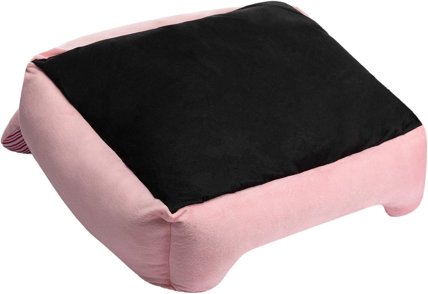 Hollypet Warm Pet Bed, Pet Sofa Small-Sized Dog Cat Plush Rectangle Nest with Pillow Puppy Sleeping Bag Cushion, Pink