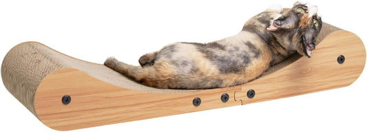 Nekosan Cat Scratcher Cardboard Bed, 27.5" Extra Large Cat Scratch Sofa Bed, Cat Scratcher Lounge Bed for Indoor Cats, 27.5 X 10 Inches Cat Couch Bed - Scratching Board