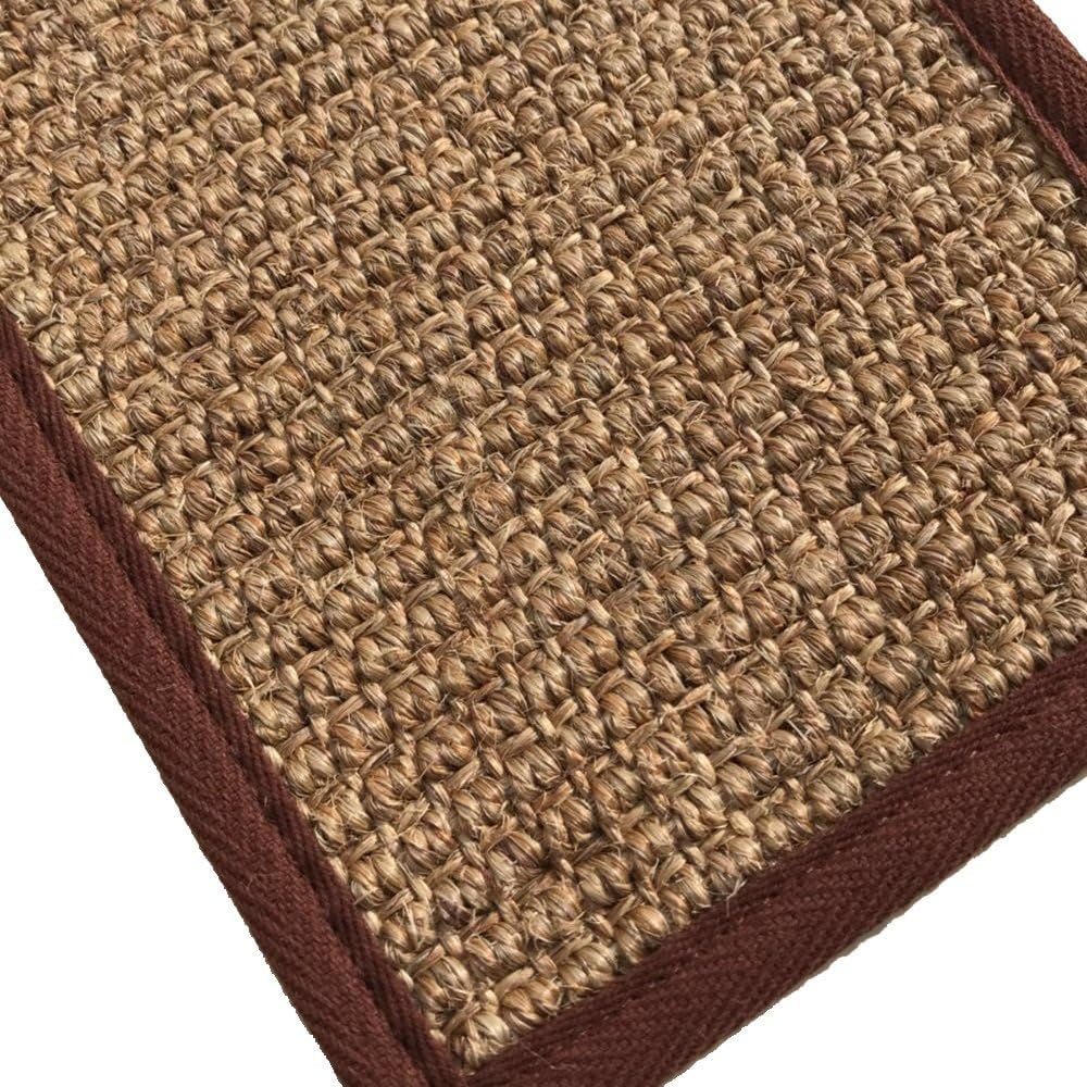 Natural Sisal Rope Covered Door Cat Scratching Mat (20"X7.8", Khaki)