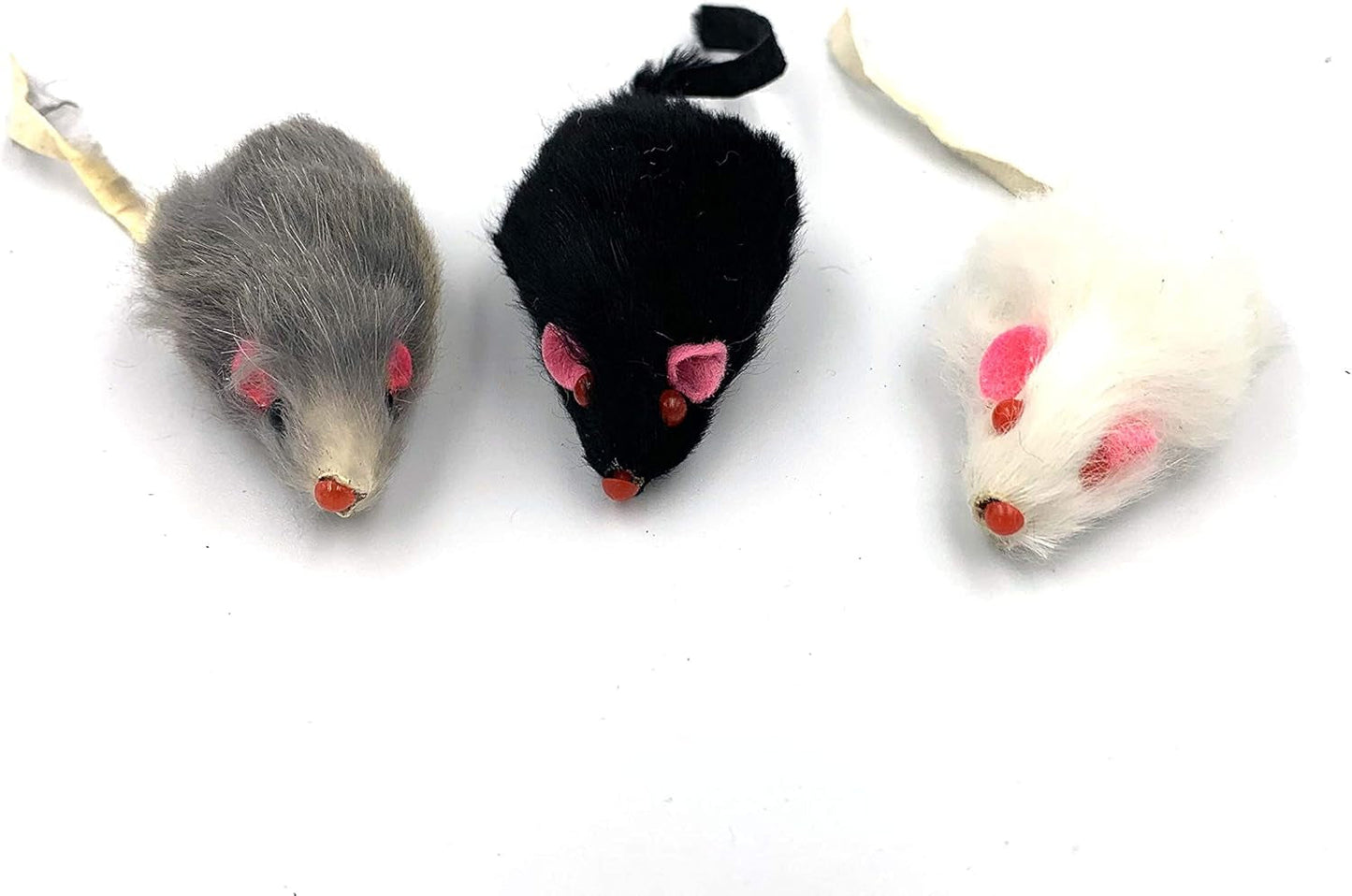 15 Variety Mice Rattle Sound, Catnip,3 Real Fur Mice, 3 Sisal Mice,3 Hypno Mice, 3 Rope Mice, 3 Fluffy Cheezers Fur Mice, Interactive Catch Play Mouse Toy for Cat, Pack of 15 Mice