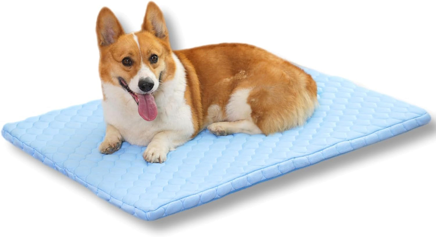 Dog Cooling Mat - Self Cooling Mat for Small Medium Large Dogs,Easy Washable,Water Absorption Top,Materials Safe,