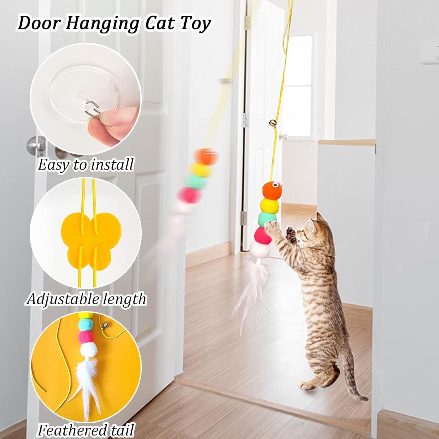 25PCS Cat Toy Kitten Toys for Indoor Cats,Cat Toy Set Including Cat Butterfly Wand Toy,Catnip Ball,Cat Spring Toy,Cat Door Hanging Toy,Cat Crinkle Balls,Sparkle Ball for Cat, Kitty