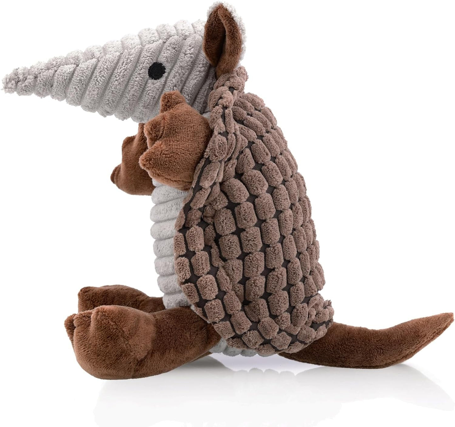 2 Pack Dog Toys, 12 Inch and 8 Inch Plush Dog Toys, Stuffed Toys for Small Medium Large All Breed Sizes Dogs, Big Armadillo Animals Toy, Puppy Chew Toy with Clean Teeth