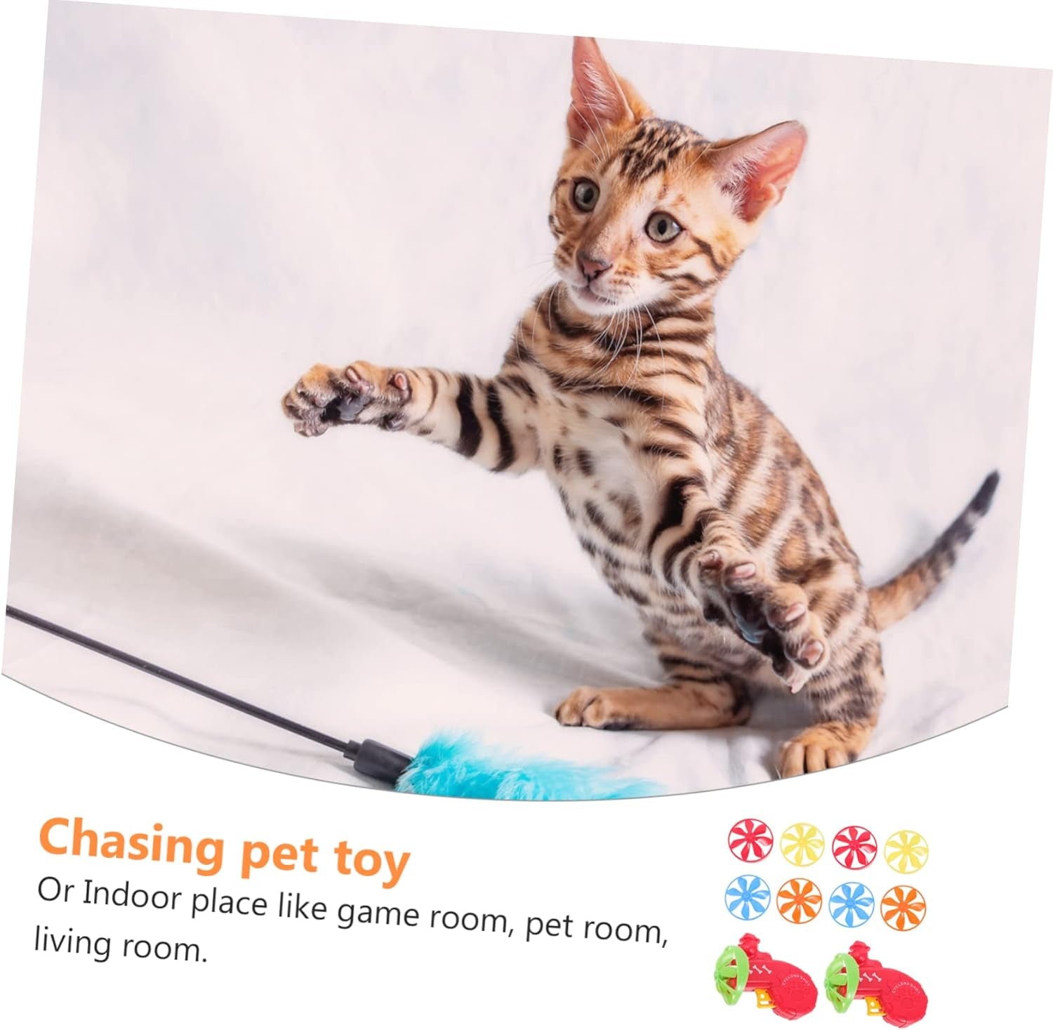 2Pcs Funny Cat Toy Set Flying Saucer Shooter Cat Toy for Boy Toy Disk Launcher Toy Interactive Dog Toy Boys Suits Outdoor Toy Chew Toys for Kids Brain Toy to Rotate Abs Sports Pet