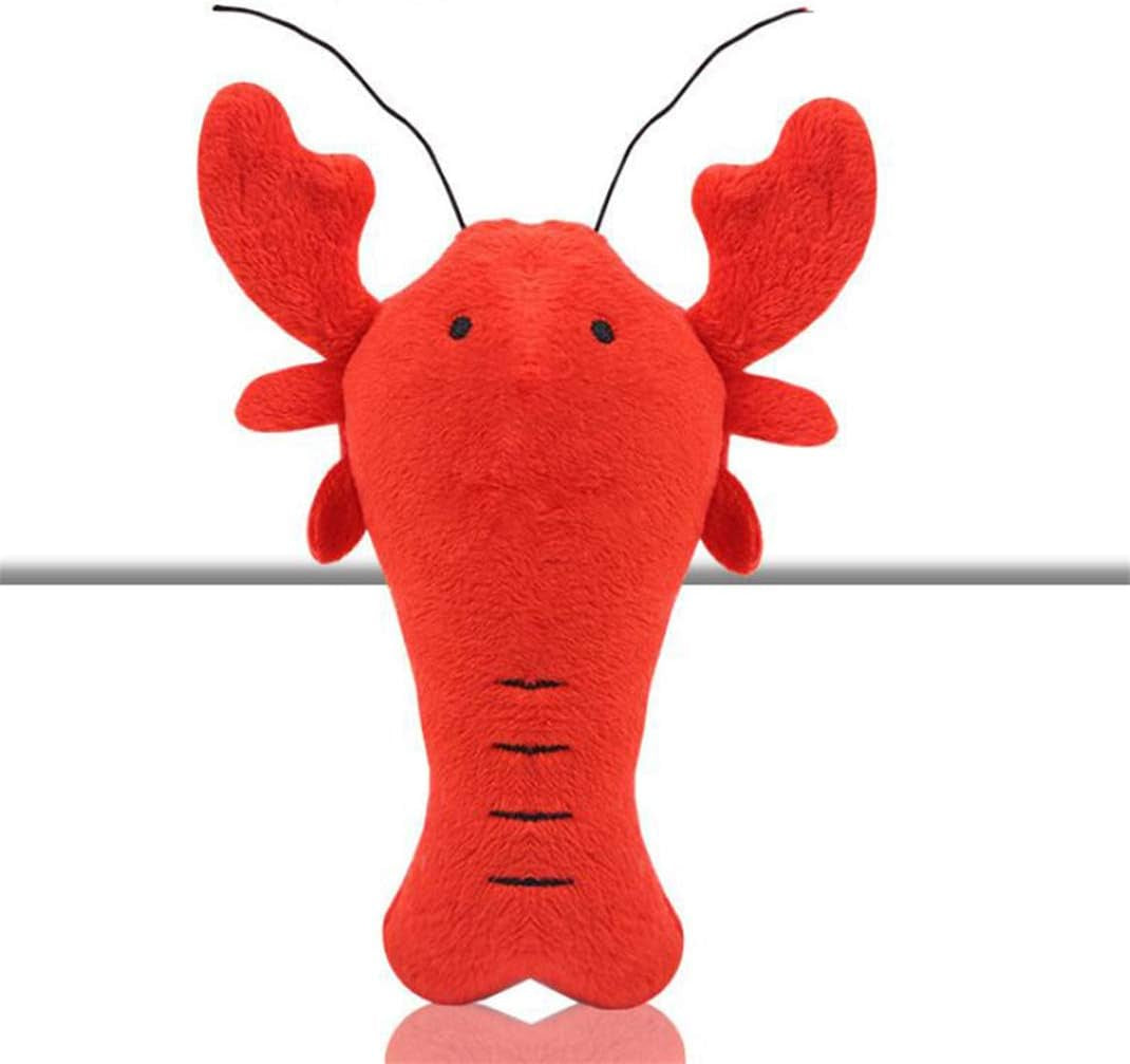 1PC Soft Plush Dog Toy Cartoon Lobster Crab Dog Squeaker Toy Interactive Puppy Toy for Small Dogs