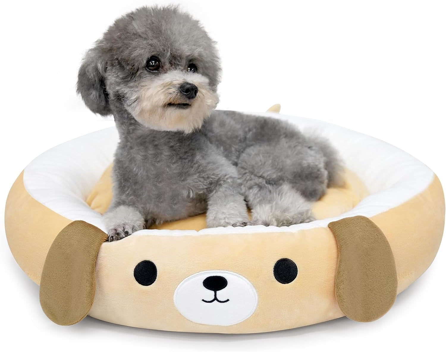 Dog Bed-21In Pet Bed for Small Medium Dog Puppy Cat,Calming Pet Beds for Indoor Cats Dogs,Washable Non Slip Pet Bed for Dog Puppy Cat Kitten