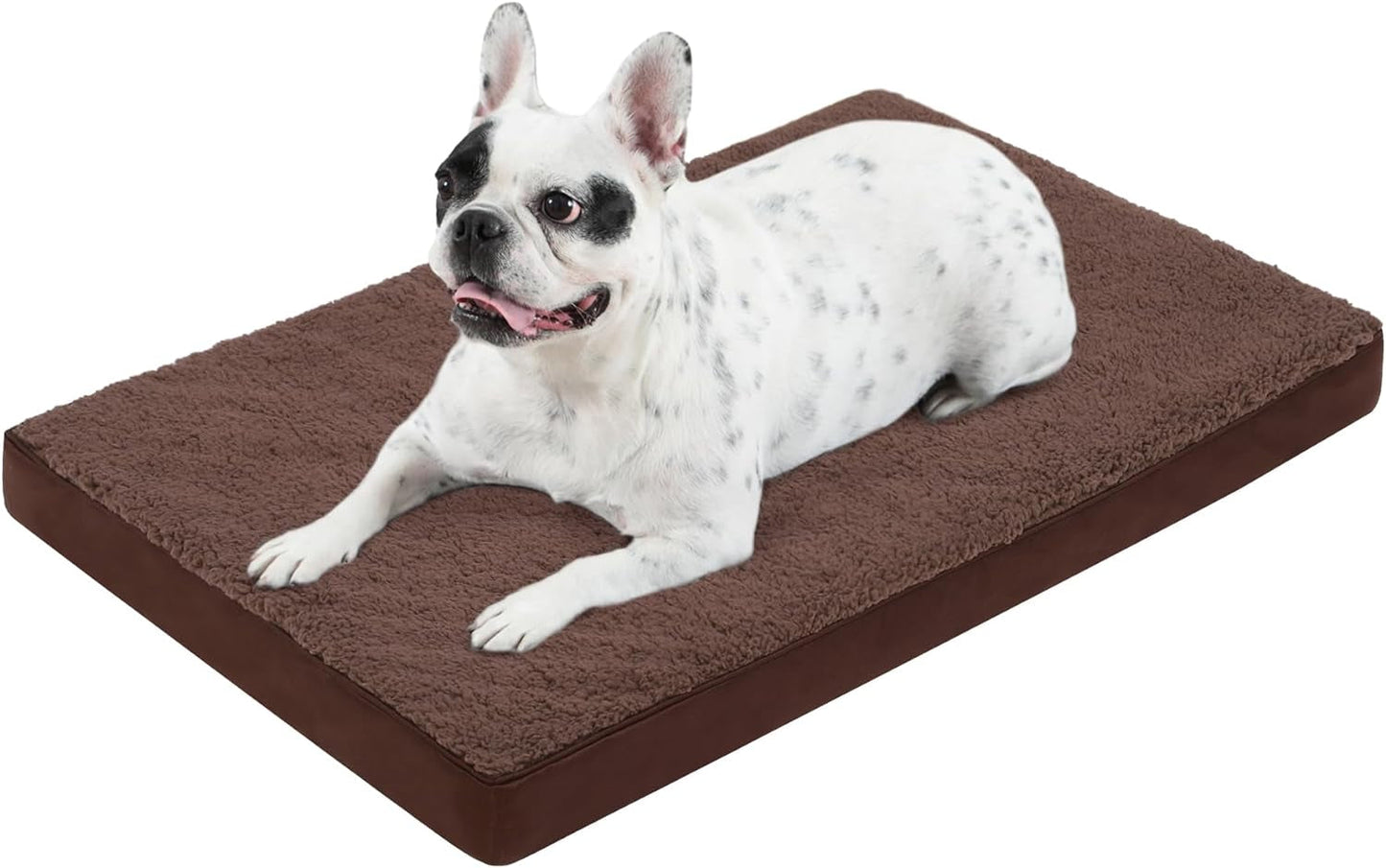 MIHIKK Large Dog Bed with Removable Washable Cover, Orthopedic Dog Crate Bed Large Breed, Waterproof Pet Bed, Big Flat Dog Beds Large Sized Dog Mattress, Dark Gray,36 Inch