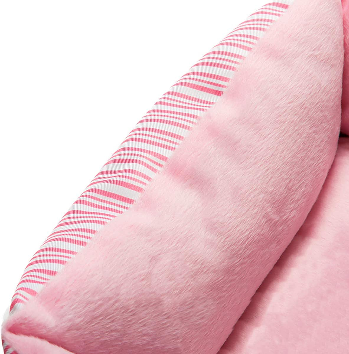 Hollypet TC Fabric Plush Small Dog Cat Bed Self-Warming Pet Bed, Pink