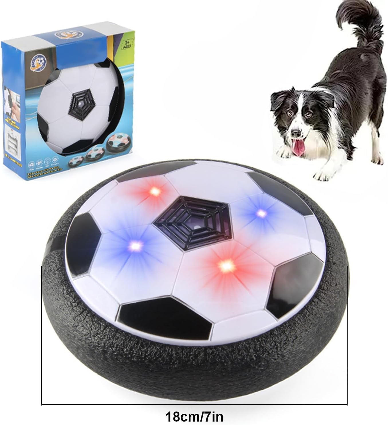 2023 New Active Gliding Disc with Cool Lighting Effects - Interactive Toy for Dogs, Durable ABS Material, Motion-Activated Fun-Active Gliding Disc Toy for Dogs Pets (LED Light)