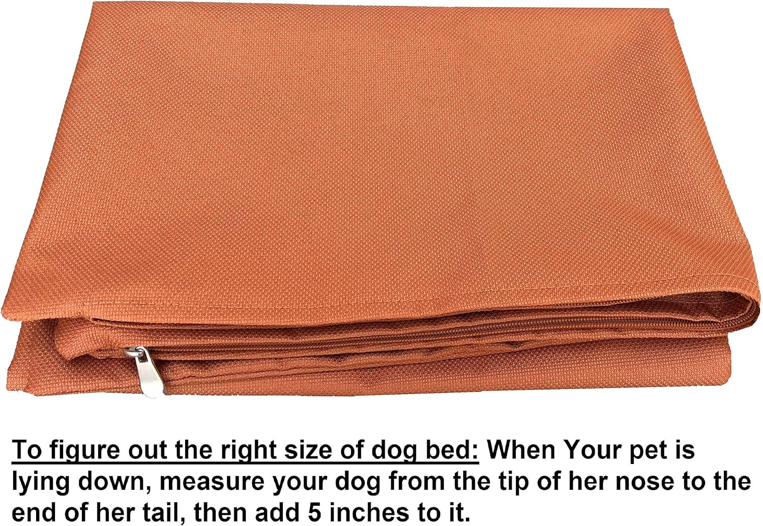 Do It Yourself DIY Pet Bed Pillow Duvet Waterproof Cover for Dog or Cat in Medium 37"X29" Vibrant Rust Color - Cover Only