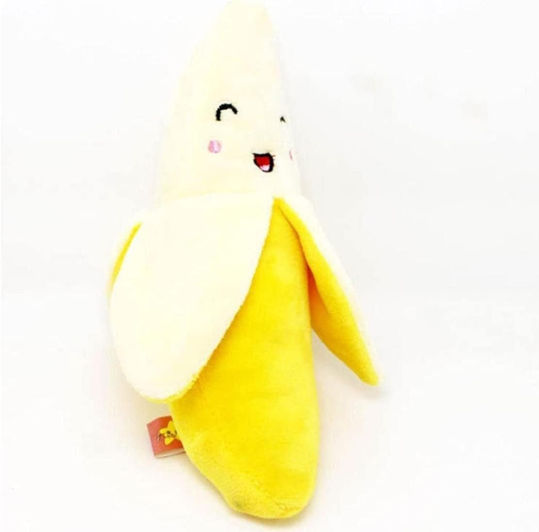 1 Pack Puppy Squeaky Plush Toys Cute Banana-Style Plush Dog Toys Funny Chew Toys for Small Animals Toy Chews Useful and Nice Dog Squeak Toys