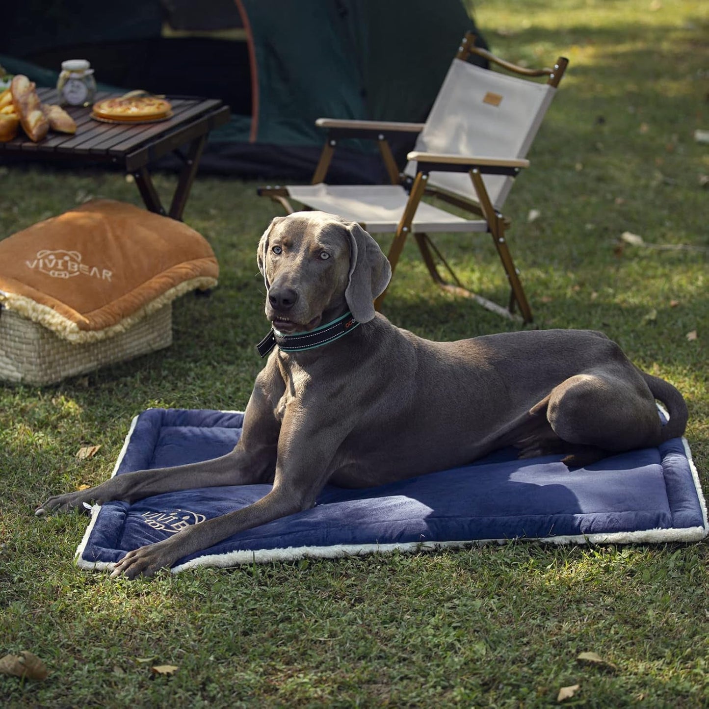 Large Dog Bed Mat 44 Inch Washable Mat Crate Pad, Ultra Soft and Warm Dogs Blanket Mats, Reversible Dog Bed Crate Luxurious Fur Never Bunches Pet Sleep Mats for Cold Weather or Winter