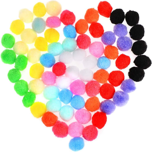 160PCS Cat Toys Assorted Color Soft Cat Toy Balls Kitten Toys Pompon Balls (Mix Color)