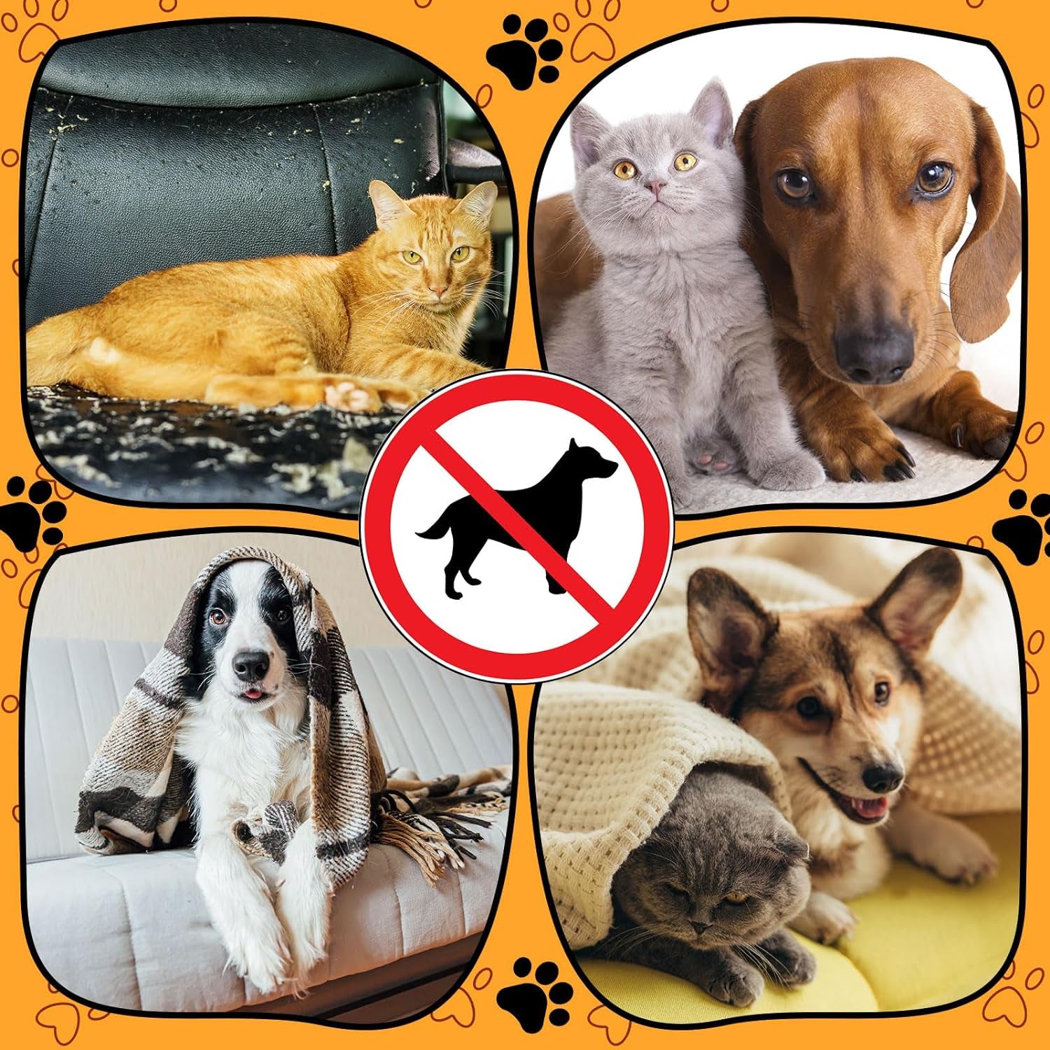 2 Pcs Pet Deterrent Mat for Couch Keep Dogs off Bed Cat Pet Repellent Mat Pain Free Couch Covers for Cats Dogs Keep Pets off Furniture Bed Indoor (Coffee)