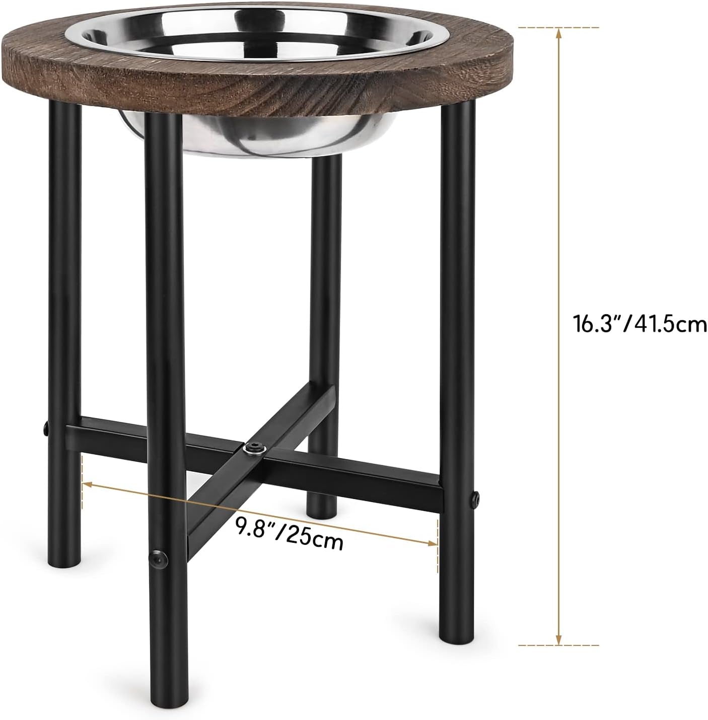 Yangbaga Large Dog Feeding Station, Extra High Elevated Dog Bowl with Durable Metal Legs, Raised Dog Food&Water Feeder, Comes with a Big Stainless Steel Bowl for 13 Cups of Water or 35 Oz of Dog Food