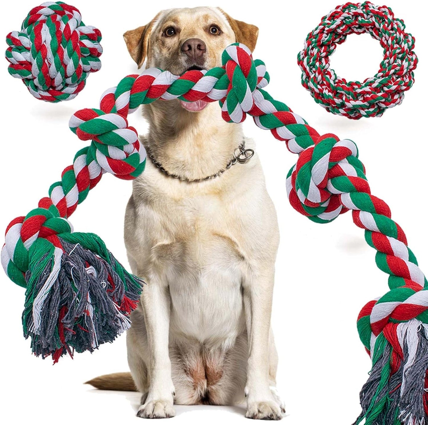 3-Pack Rope Dog Toys for Large Dogs, XL Dog Rope Toys for Aggressive Chewers, 3 Feet 5 Konts Dog Toys for Large Breed