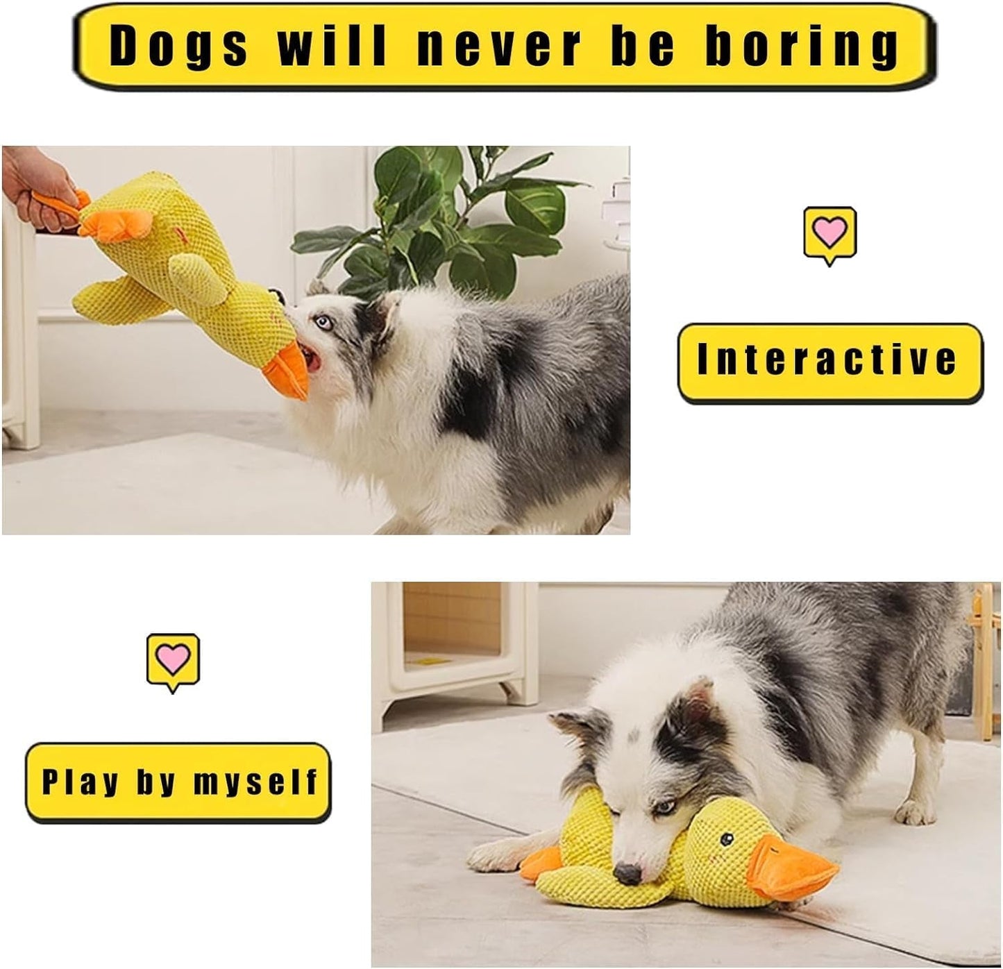 2024 the Mellow Dog,Calming Duck Dog Toy,The Mellow Dog Calming Pillow,The Mellow Dog Duck,Mellow Dog Calming Duck (Yellow)