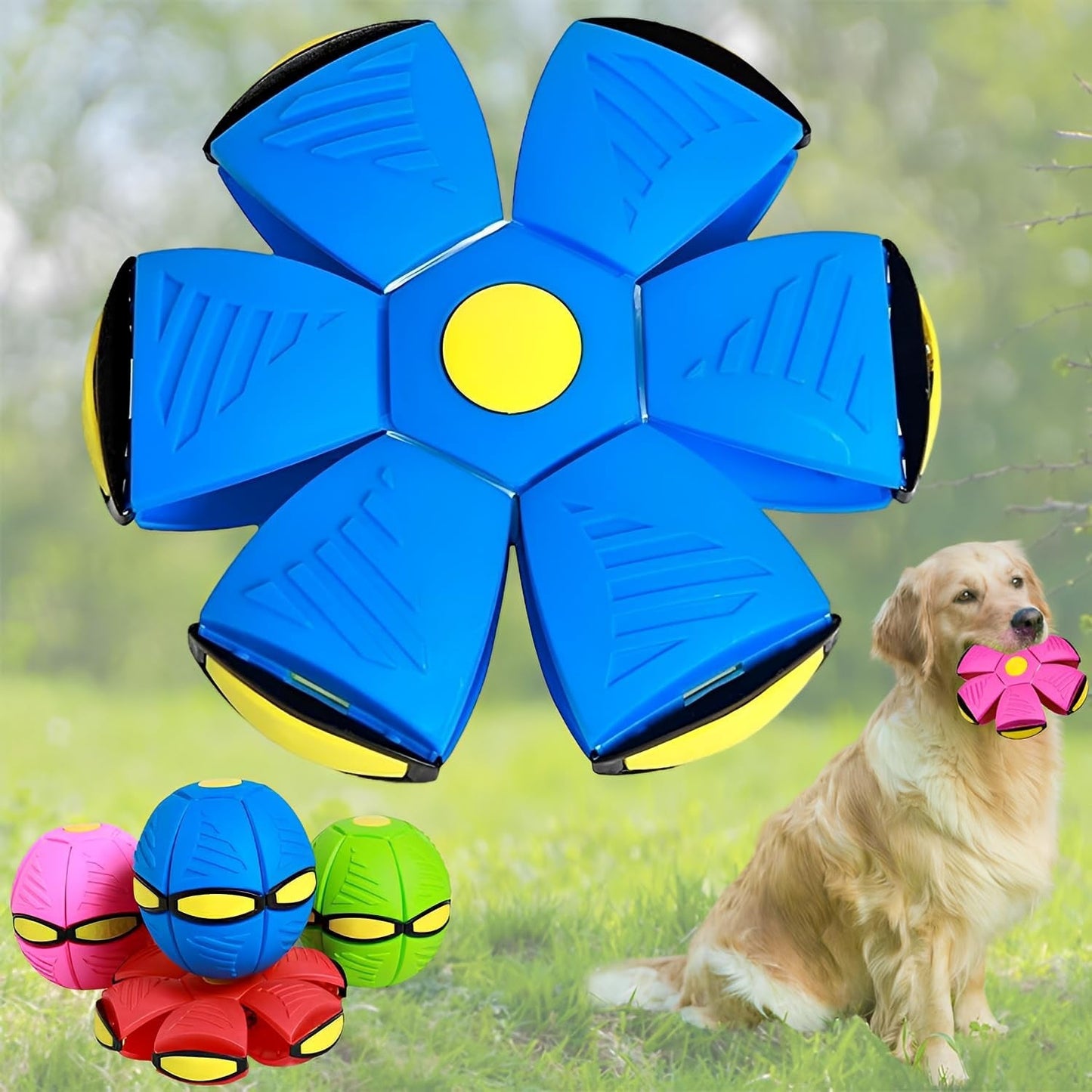 2023 Pet Toy Flying Saucer Ball, Flying Saucer Ball Dog Toy, Pet Toy Flying Ball, Flying Saucer Ball for Dogs, Flying Saucer Dog Toy, Pet Flying Saucer Ball, Saucer Dog Toy (Blue)