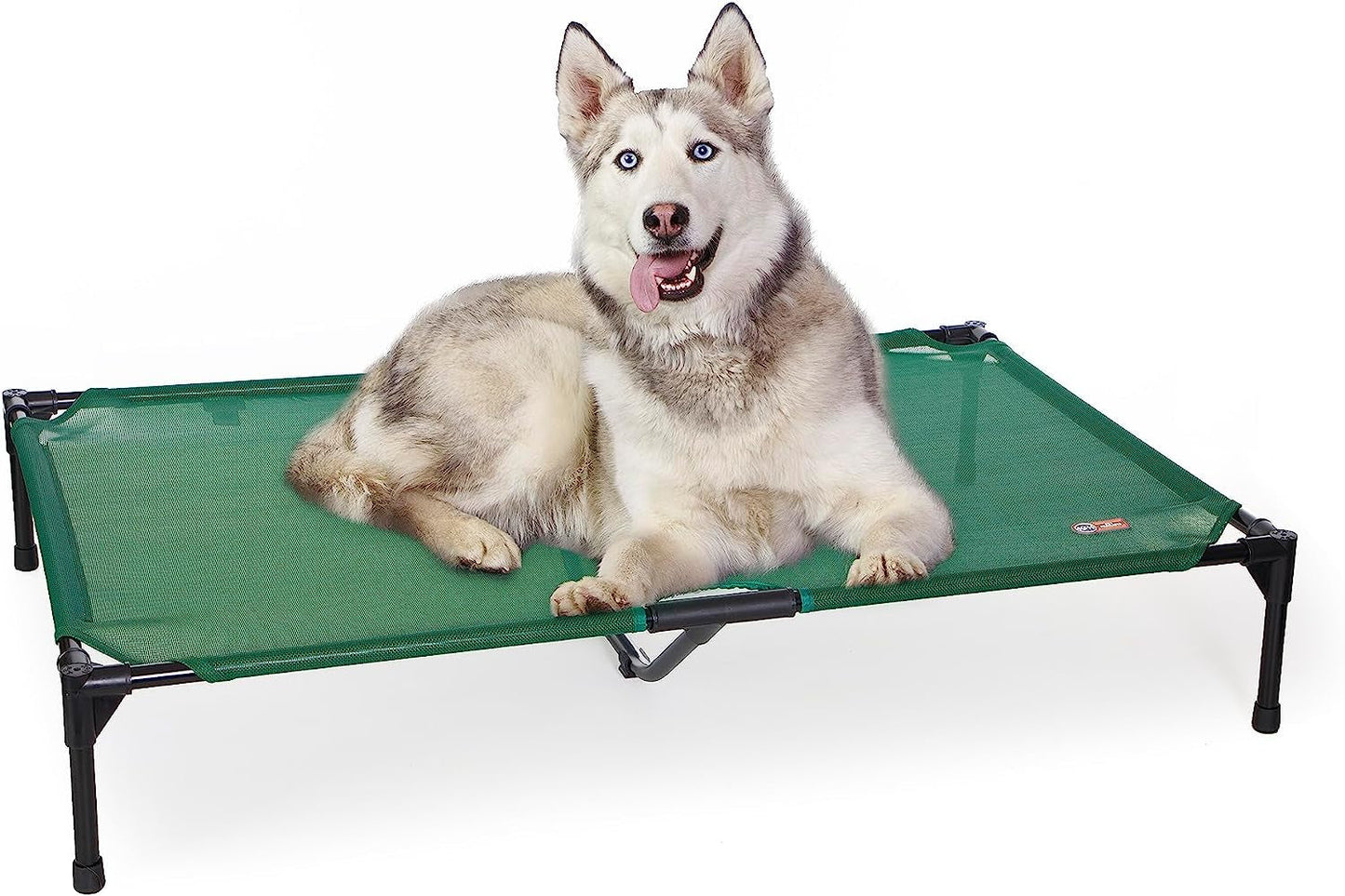 K&H Pet Products Dog Cots Beds for Large Dog- Elevated Outdoor Dog Cot Bed- Raised Dog Hammock Cooling Bed- Washable, Portable Dog Cot- Heavy Duty Durable Metal Frame, X-Large, Gray/Black Mesh