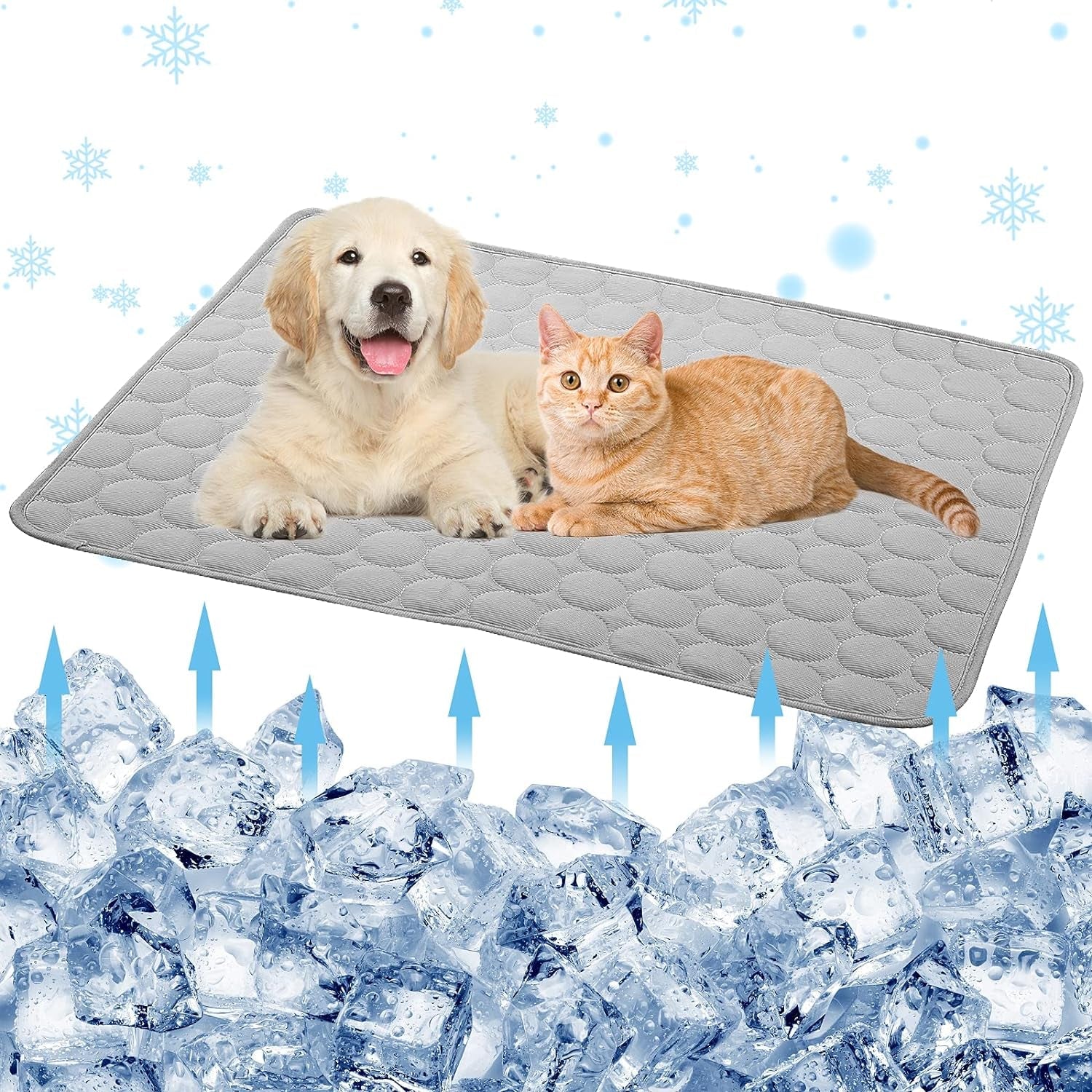 Dog Cooling Mats Pet Cooling Mats Dog Sleeping Mats Dog Cooling Pads Dog Bed Mats Cat Bed Mats Cats Cooling Pad Cool Self Cooling Mat Pet Summer Cooling Mat Sleeping Pad(28X40''/70X100Cm, Coffee)