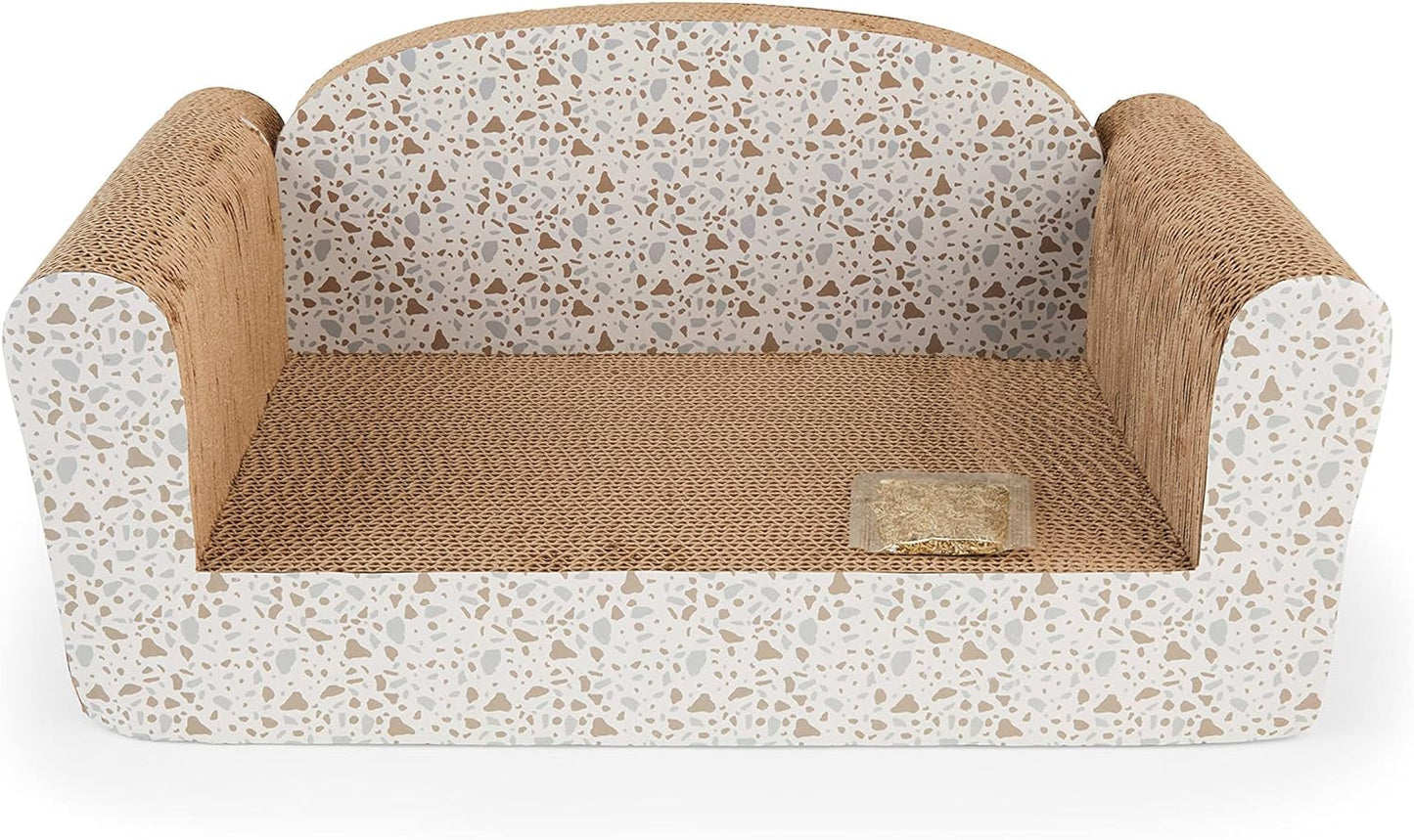 Everyyay Assorted Scratchin' the Surface Cardboard Couch Cat Scratcher, 19.75" L X 11" W X 9" H