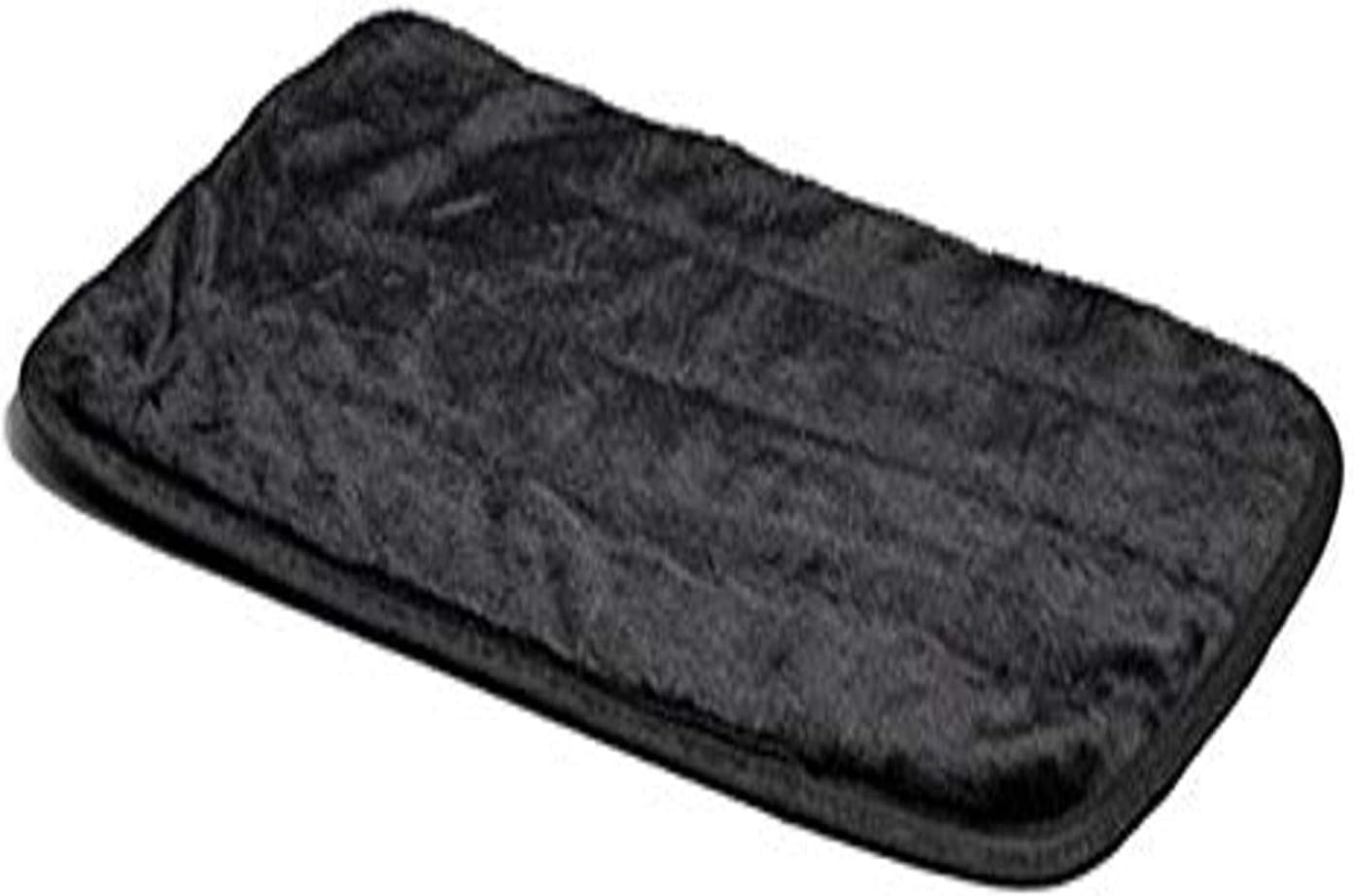 Midwest Homes for Pets Quiet Time Pet Bed Deluxe Black Fur Pet Mat 35 ' X 23'