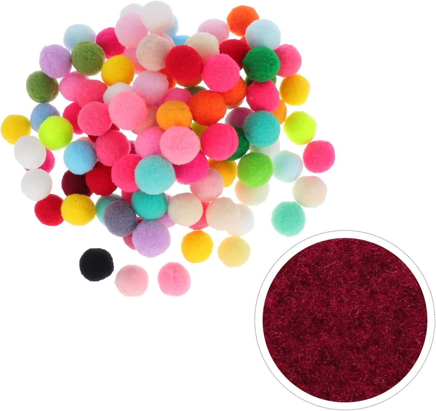 100Pcs Cat Toy Ball Cat Bouncing Balls Tiny Dog Toys Fluffy Cotton Balls Toys for Small Dogs Cat Treat Catnip Toy Cat Turntable Toy Fuzzy Balls for Cats Bouncy Ball Kitten Plush