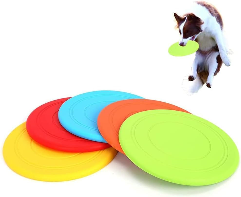 (6Pcs) Dog Frisbee, Dog Frisbee Flyer Toy with Faster Response for Training Interaction, Suitable for Small and Medium Dogs Lightweight Float (Dog Frisbee, Dog Pick Toy Float in Water and Safe Teeth)