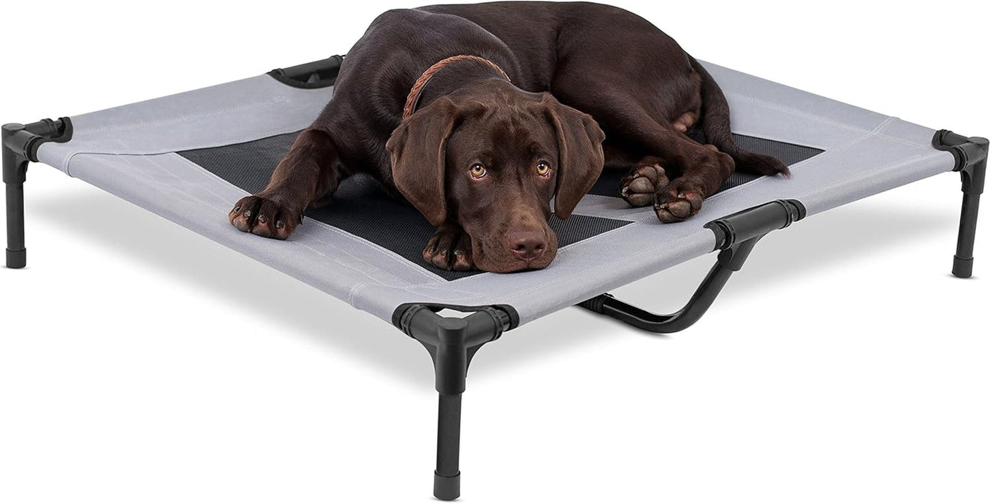 Internet'S Best BIRDROCK Home Dog Cot - 36 X 30 - Elevated Dog Bed - Cool Breathable Mesh - Indoor or Outdoor Use - Medium - Brown