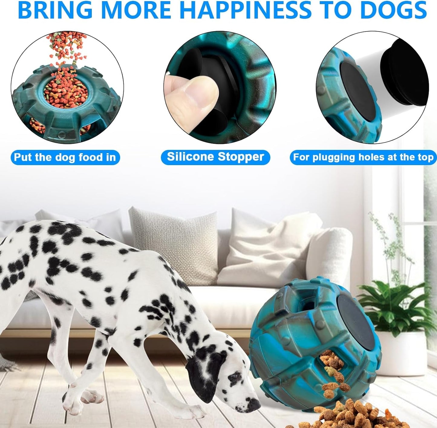 Yipetor Dog Toy, Pupsicle, Treat Dispensing Dog Toy, Large Chew Toy, Freezable Fillable Rubber Dog Toys, I Reduces Anxiety I Dog Treat Dispenser I Easy to Clean, Interactive Dog Puzzle Play Toy Set