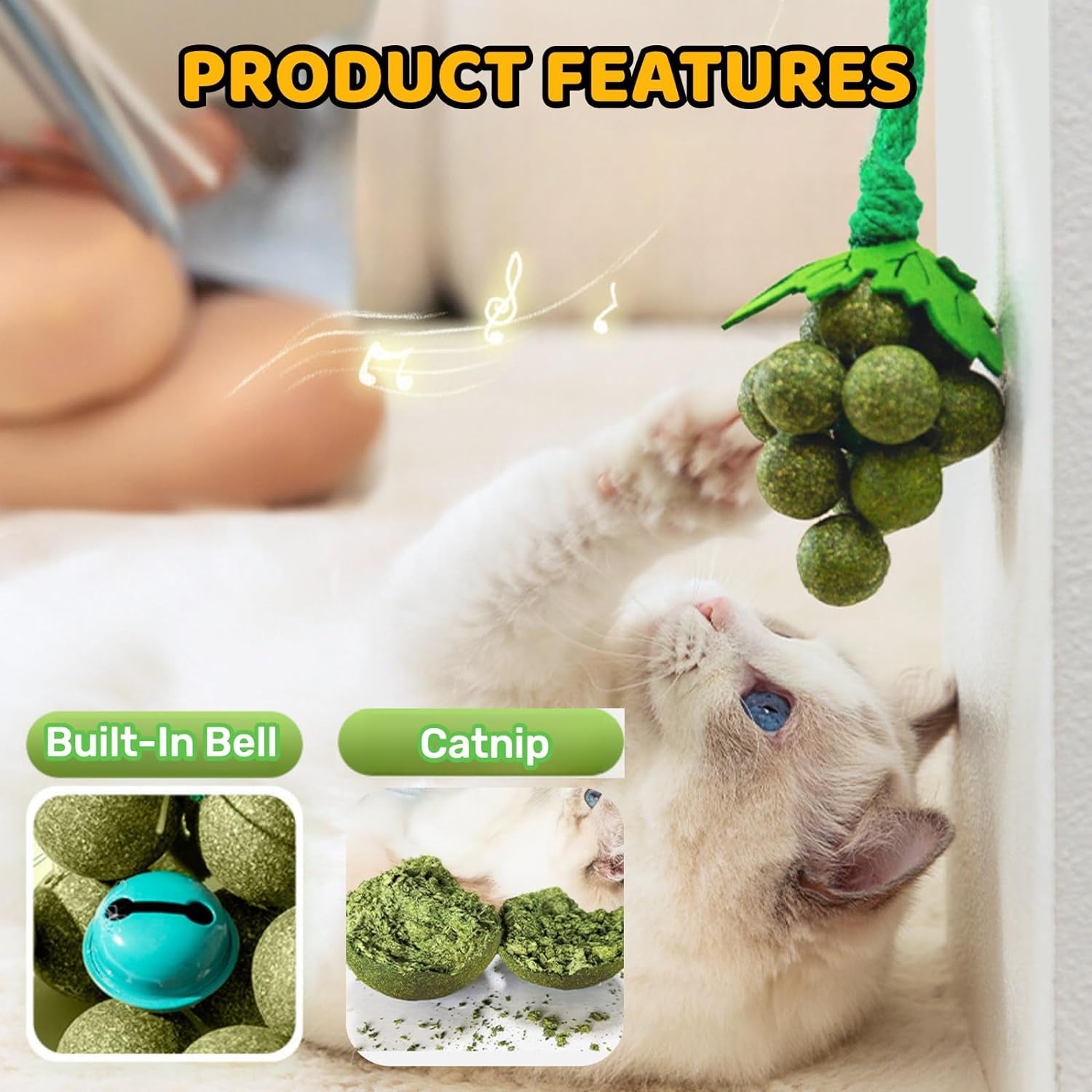 13Pcs Interactive Cat Ball String Cute Crinkle Sound Cat Toy Accessories for Indoor Cats