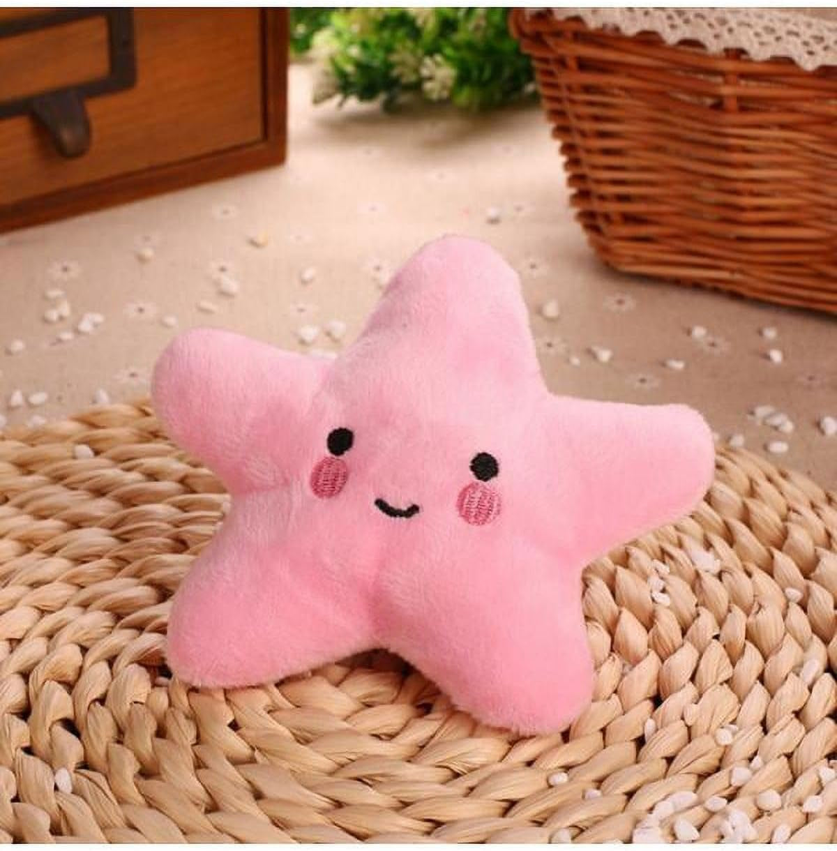 1Pc Pink Weiy Starfish Squeaky Dog Toy,Soft Plush Vocal Dog Plaything Pets Supplies Teddy Bichon,Pink Squeaky Toys/Chew Toys for Medium Large Breed, Dog Squeak Toys, Dogs