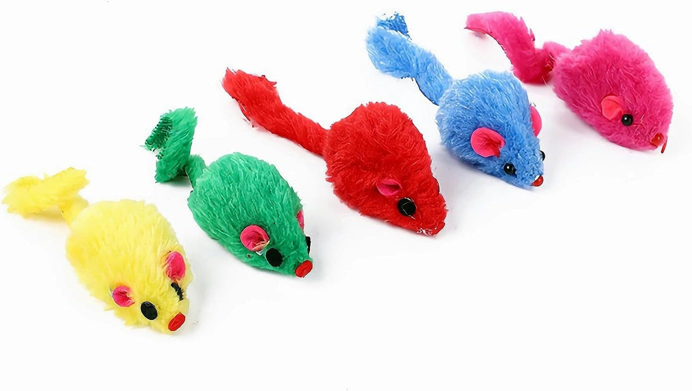 12PCS Cat Mouse Toys,Faux Fur Cat Mice Toys with Plastic Body, Interactive Catnip Toys for Indoor Cats,Perfect for Kittens, Cats, and Puppies!…