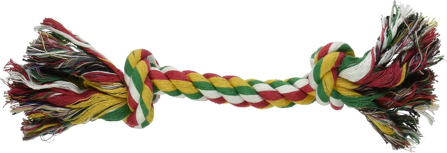 2-Knot Rope Dog Toy, Multi-Color - Large, 13-1/2 Inch