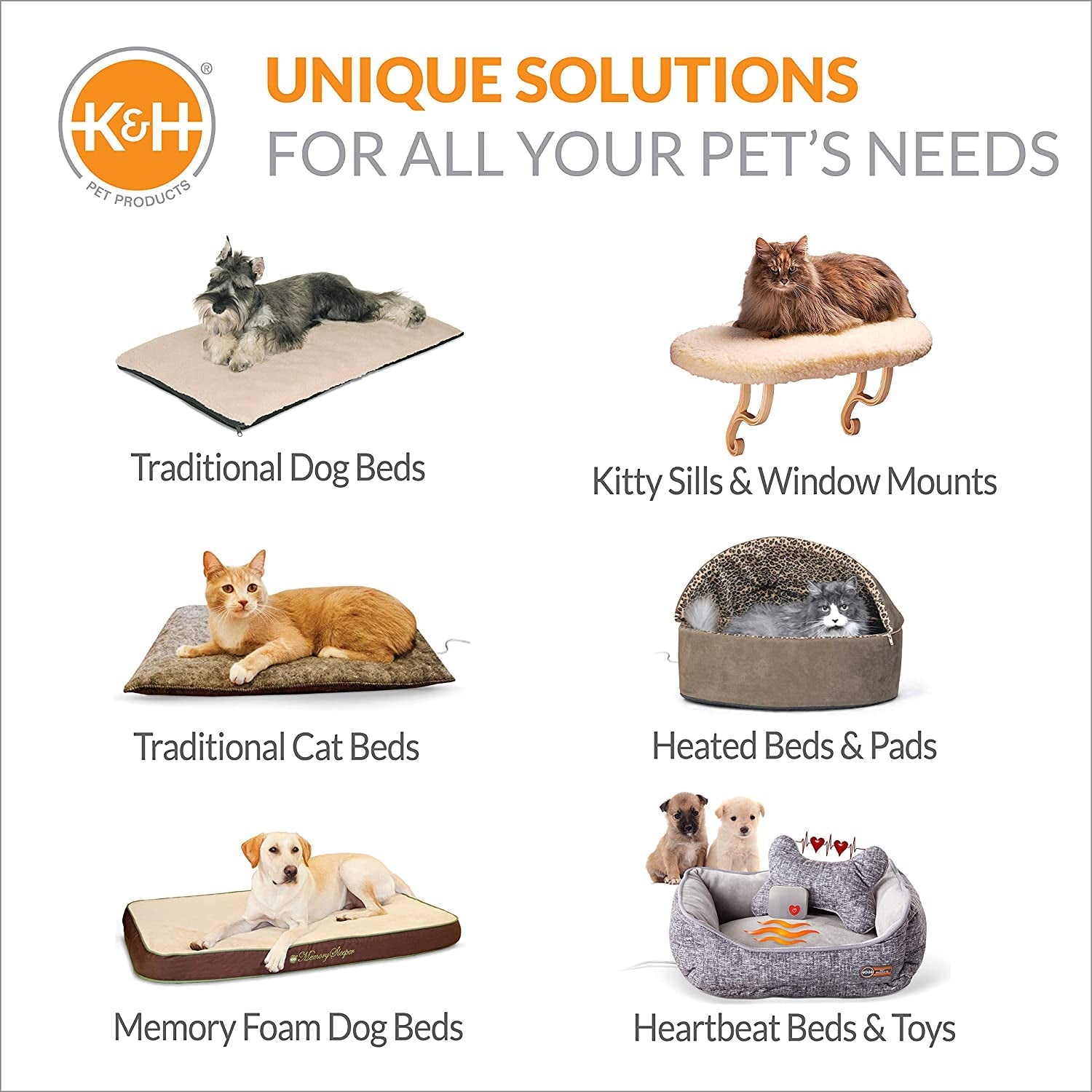 K&H Pet Products Heated Pet Bed Warmer Waterproof Pet Heating Pad for Cat Beds and Dog Beds, Tan Medium