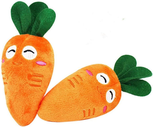 1Pc Soft Dog Toys Cute Carrot Plush Chew Squeaker Sound Pet Puppy Supplies Durable Plush Dog and Cat Toys with Multi-Squeaks