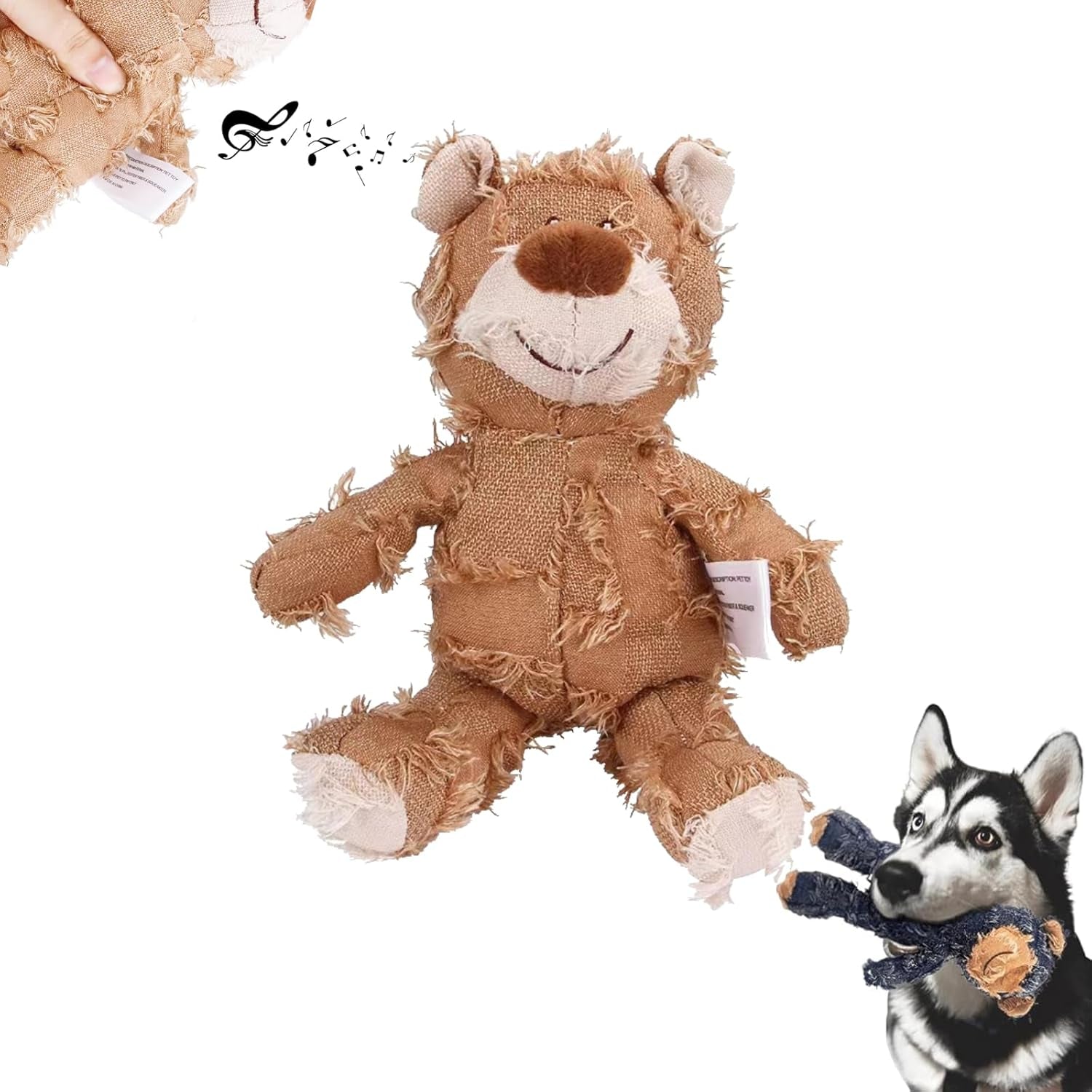 2023 New Indestructible Robust Bear Dog Toy- Companion for Heavy, Stuffed Plush Dog Toys Ideal Pet Gift for Small, Medium, and Large Breeds (L, Mix-3)