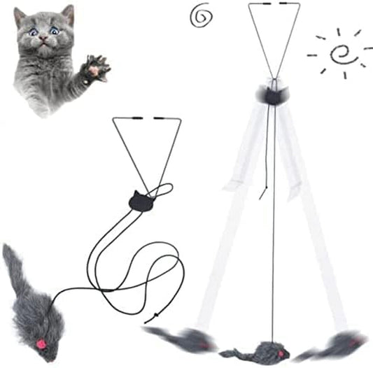 2 Pack Hanging Door Bouncing Mouse Cat Toy