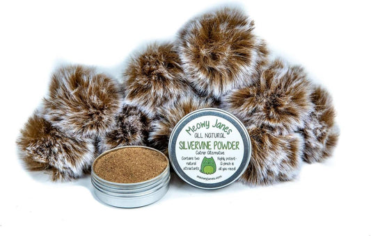 10 Pack Furry Ball | Faux Fur Cat Toys with Silvervine Powder Dry Rub