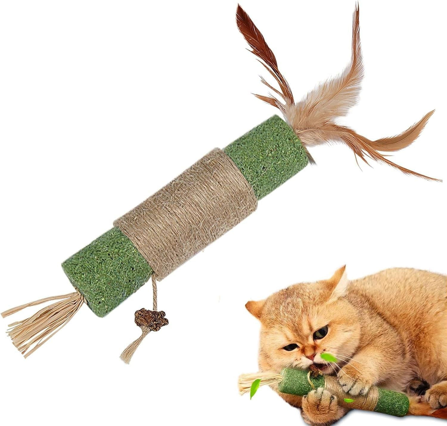 2 Pack Catnip Toys for Cats, Catnip Sticks Cat Toys for Indoor Cats, Cat Chew Toys for Teeth Cleaning, Cat & Kitten Treat, Silvervine Cat Dental Toy